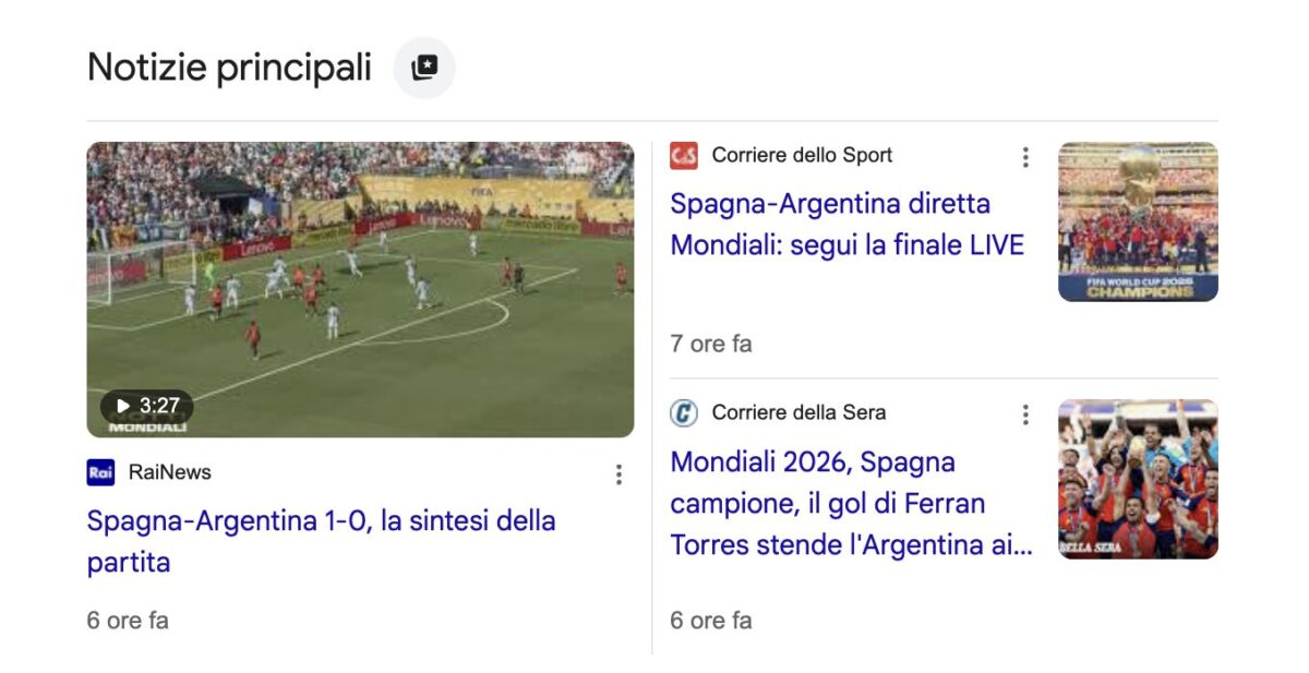 Mondiali 2026, la corsa alle Top Stories di Google: vince Rai, il caso è ilfattoquotidiano